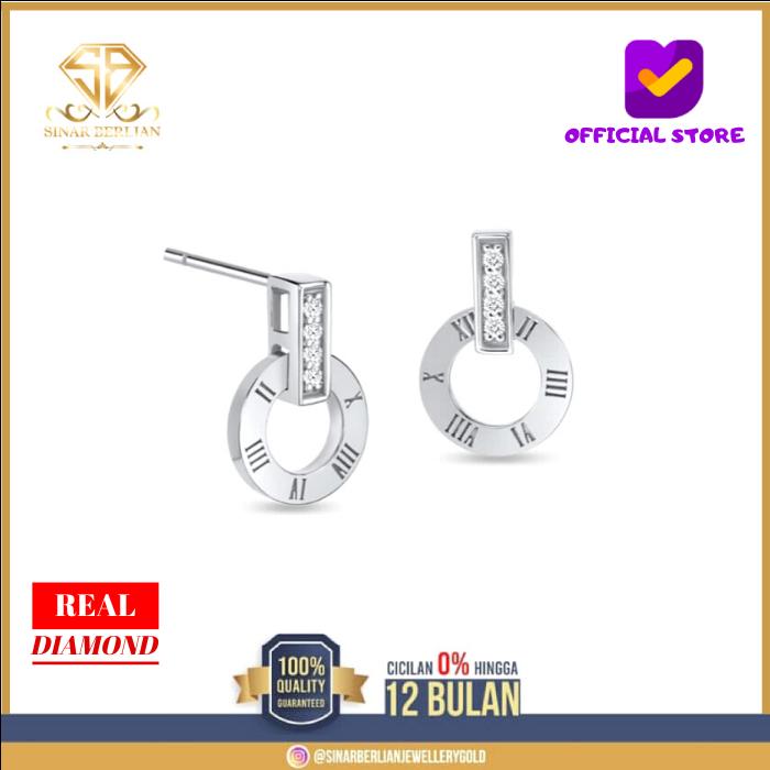 SINAR BERLIAN Jewellery anting giwang berlian asli 750 berlian eropa 6