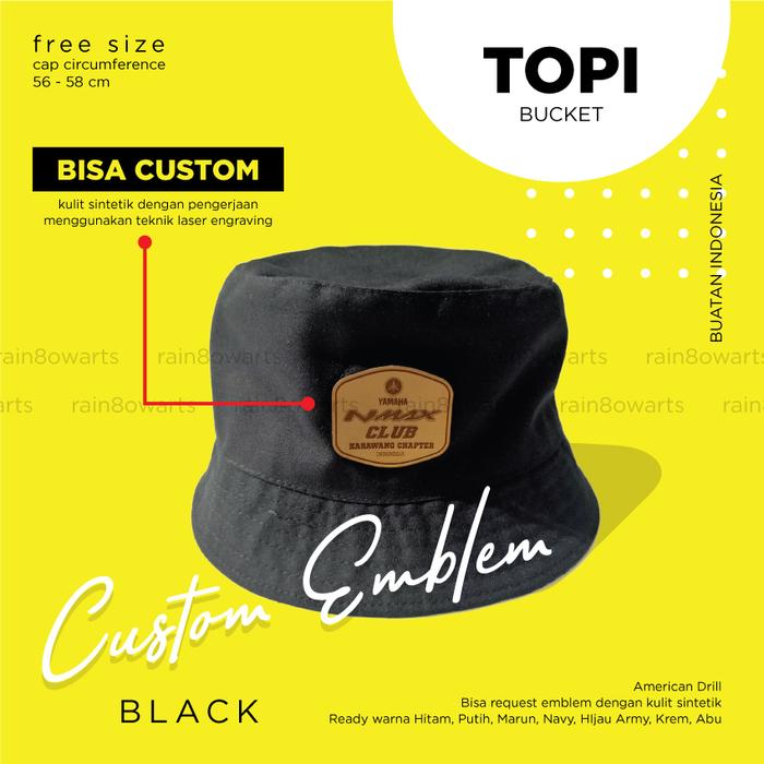 Topi Bucket Hat custom emblem yamaha Nmax