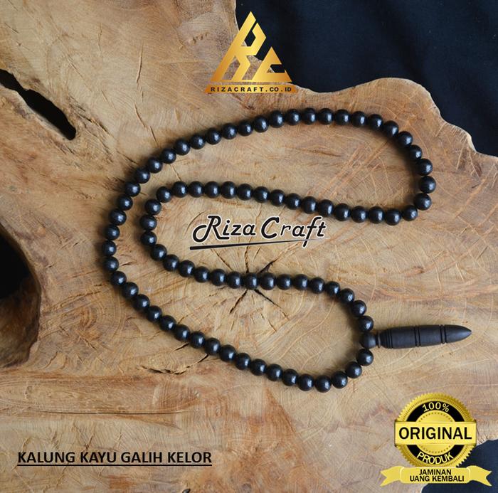 Kalung Galih Kelor Hitam Liontin Peluru untuk Pria Wanita Asli Natural