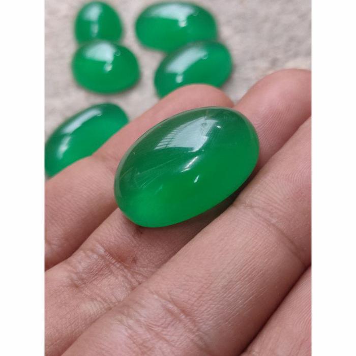 Bacan gulau super sintetis chalsedony/hijau botol