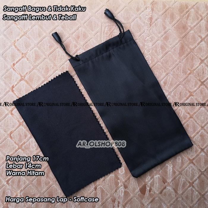 Sofcase Sarung Kacamata - Kain Lap Pembersih Kacamata Layar Hp Kamera