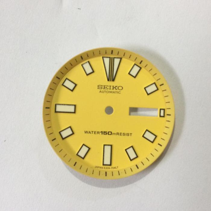 Dial seiko diver 6309 kuning MOD skx chapter ring