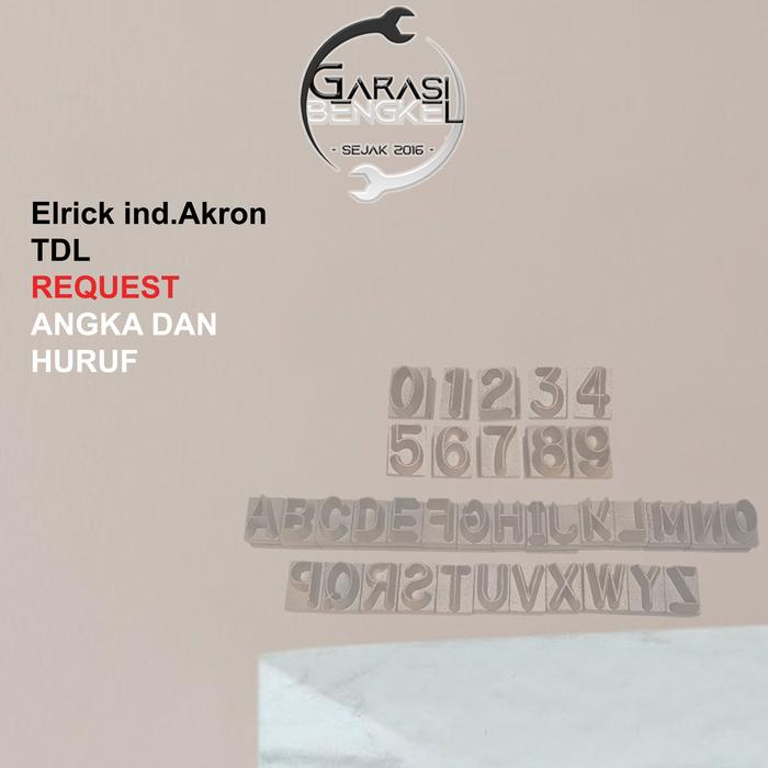 Request Stempel Angka / Huruf Sesuai di Deskripsi