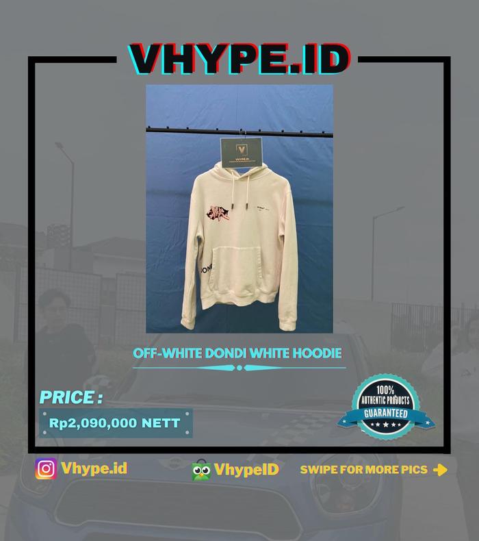 Off White Dondi Hoodie White (M) ORIGINAL 100%