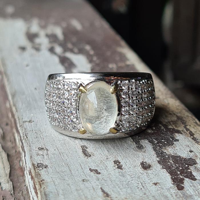 Natural Moonstone 3ct Cincin Batu Biduri Bulan MN670