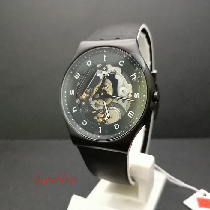 Jam Tangan Pria SWATCH Skin SS07B101 WHITE SIDE Original MAP