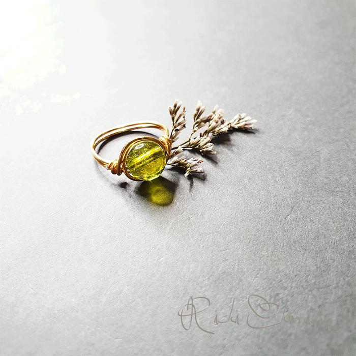 Peridot Vortex Ring / cincin peridot
