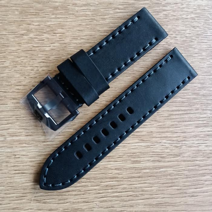 Tali Kulit Tali Jam Alexandre Christie Tali AC 6308MC Hitam Original