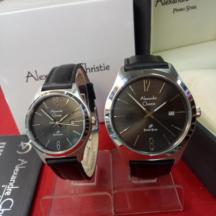 Jam tangan Analog Couple Alexandre Christie AC 1009 MD&LD Steel
