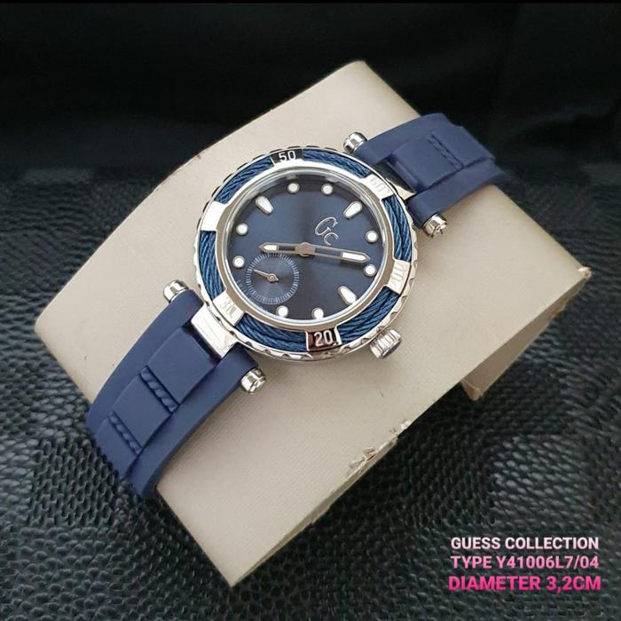 Jam Tangan Wanita Guess Collection GC Y41006L7-04 Rubber Ori BM 32mm