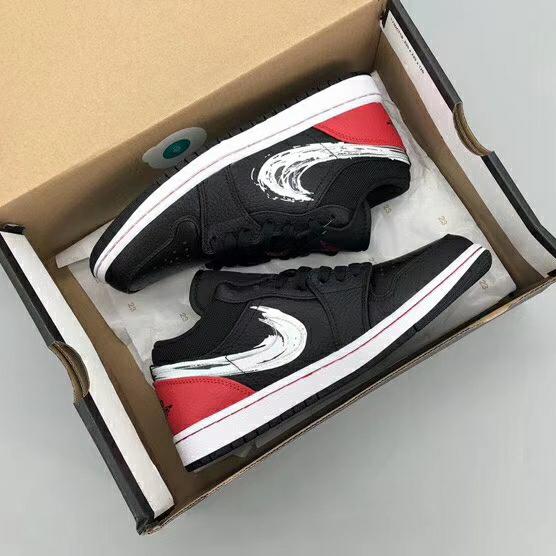 Nike Air Jordan 1 Low Brushstroke Swoosh*Real Pic*