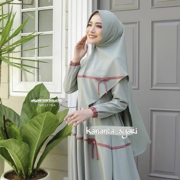 Kananta Syari / Gamis Syari / Gamis Remaja Plus Khimar