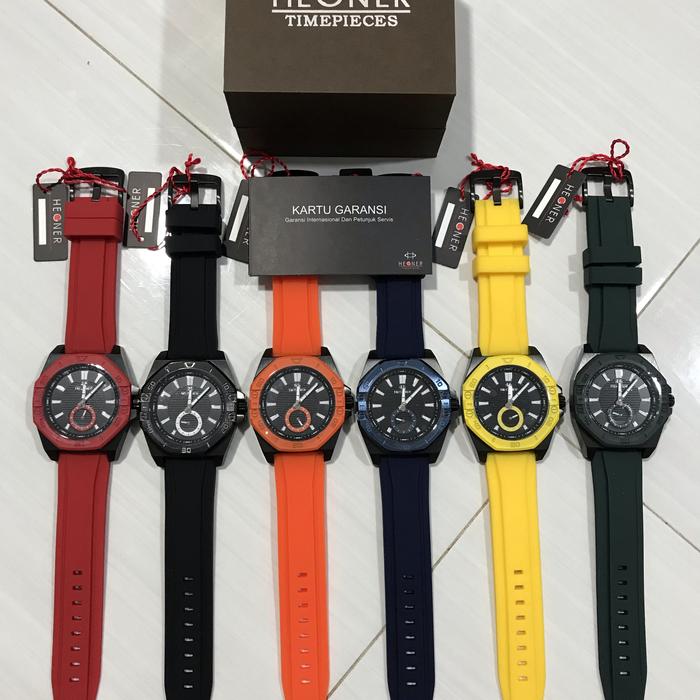 NEW ARRIVAL JAM TANGAN PRIA HEGNER HW1670G RUBBER 52MM ORIGINAL