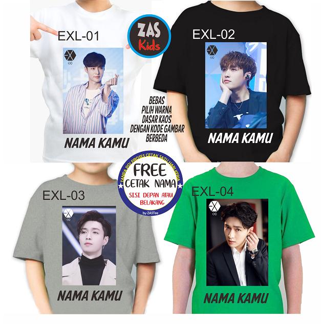 KAOS ANAK BAND KOREA LAY EXO FREE CETAK NAMA