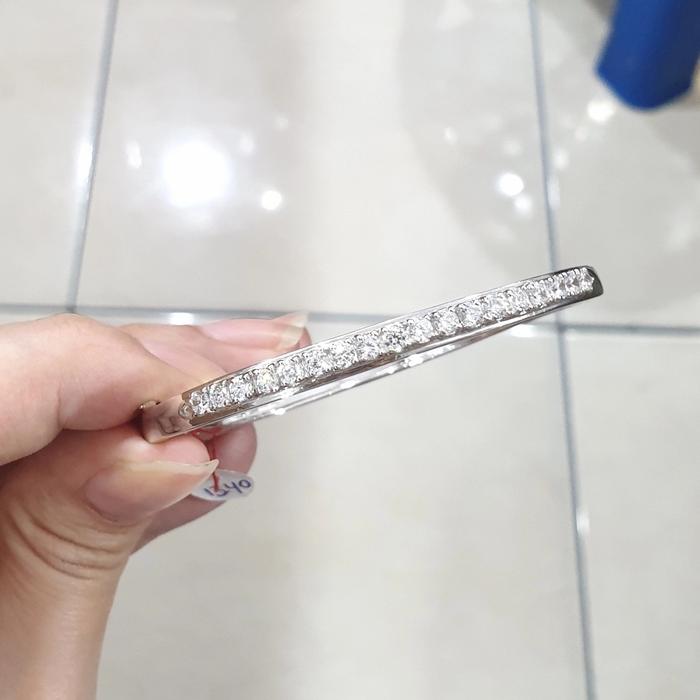 gelang tangan oval emas putih mas 750