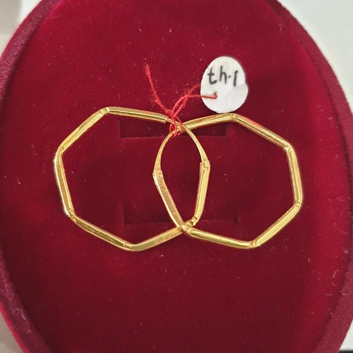 kerabu hexagonal emas mas 700