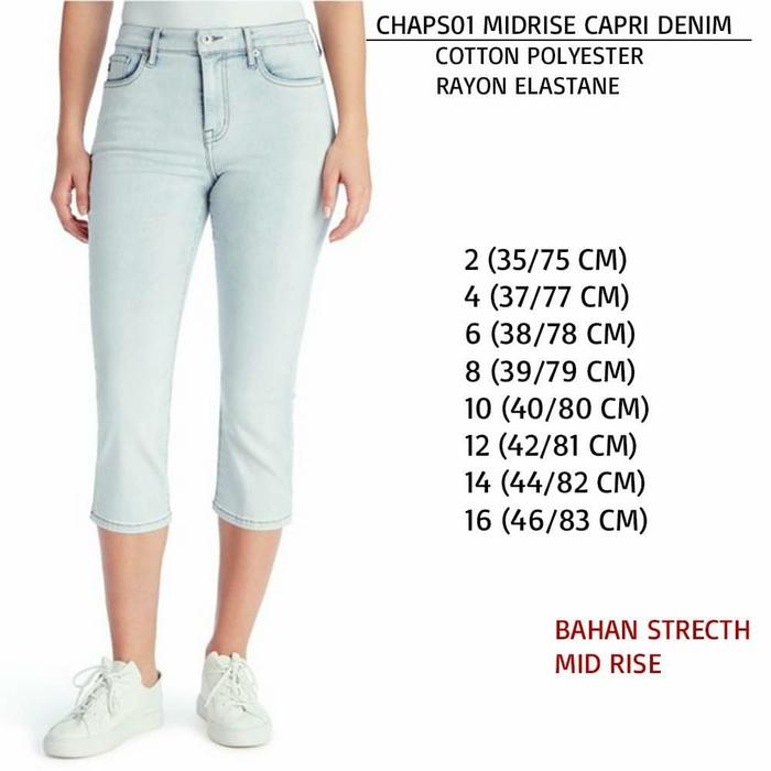 Celana Jeans Chaps Midrise Capri Denim Chaps01