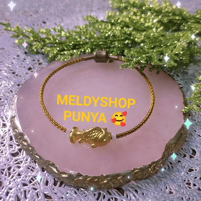 gelang pandoraa waterproff charm ikan koi hongkong 24k 999 original