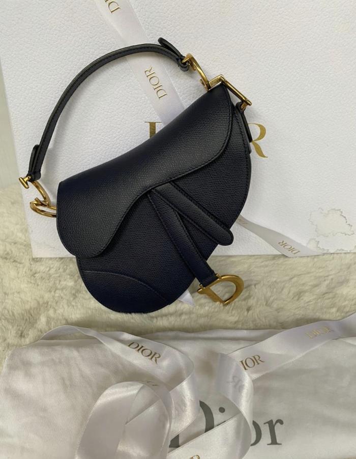 Pelunasan Preloved dior saddle mini navy