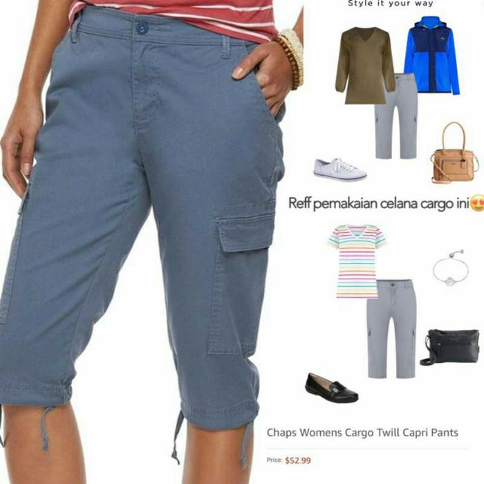 Celana Chaps Cargo Capri Pants