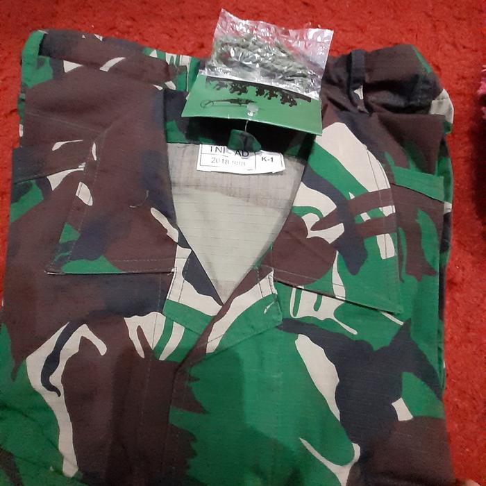 Seragam PDL TNI AD Jatah - Baju dan Celana Panjang - Setelan, Wanita, Pria, Katun, Wearpack, Atasan,