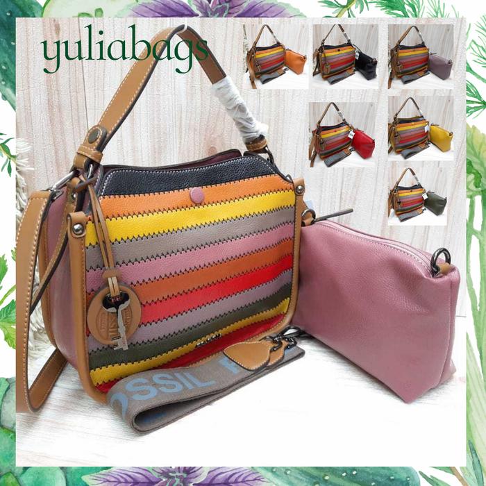 TAS FOSSIL WANITA RAINBOW 3707