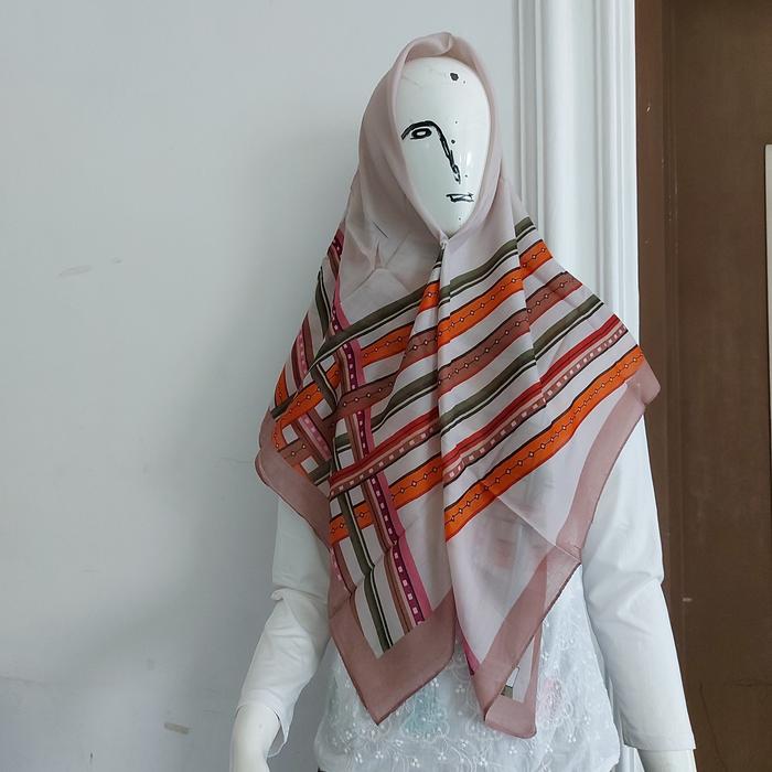 RAMADAN 2021 Pashmina Umama scraf Panama motif garis