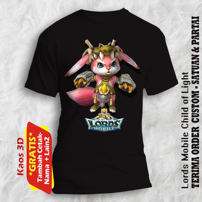 Tshirt Lords Mobile Child of Ligh ukuran anak dan dewasa