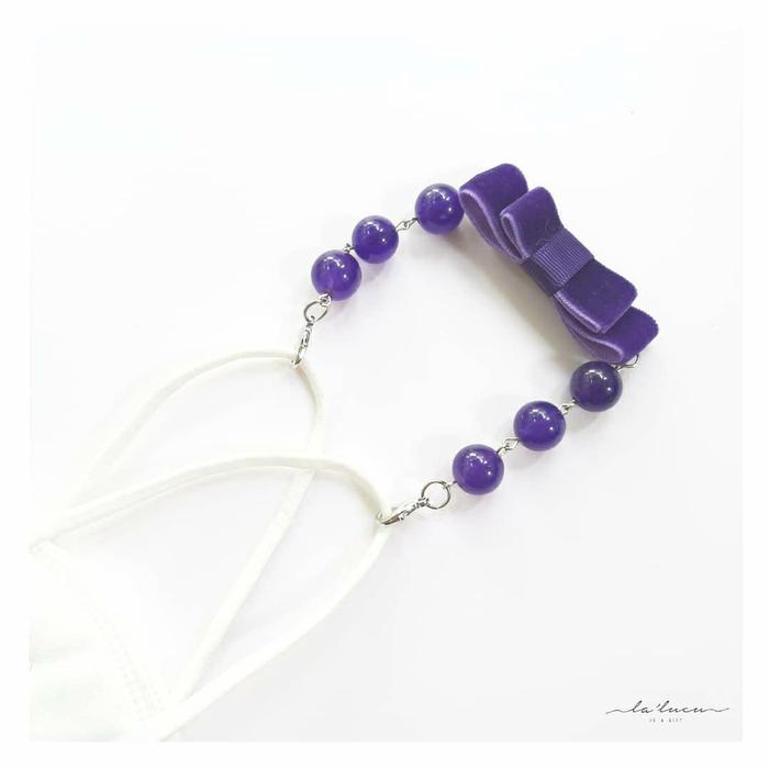 konektor masker - konektor masker hijab kristal - konektor candy pita