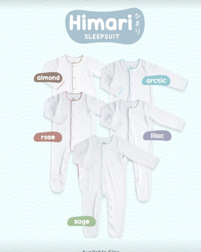 Bamboo and Bub - Himari sleepsuit Baju Tidur Piyama Pajamas Anak Bayi
