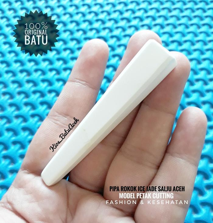 Pipa Rokok Batu Ice Jade Salju Aceh Petak Cutting