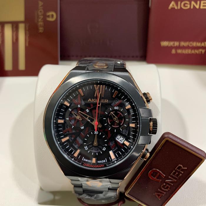 AIG A151102 JAM TANGAN AIGNER ORIGINAL men dial navy GARANSI 2 TAHUN