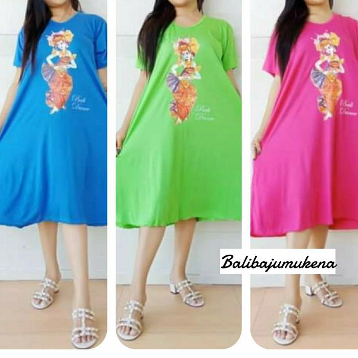 DASTER LEGONG BALI PENDEK JUMBO BAHAN KAOS/BAJU TIDUR WANITA ADEM