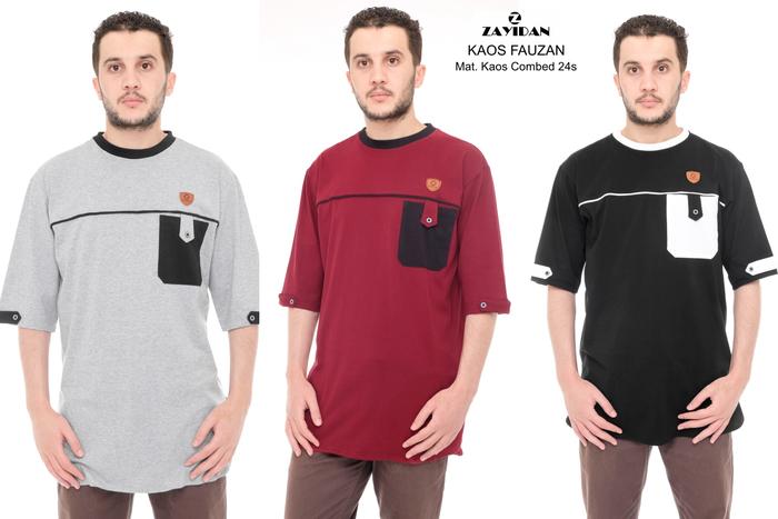 Kaos Gamis Muslim pria Zayidan - Fauzan Series - Fauzan Hitam