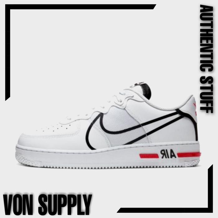 Nike Air Force 1 React-White/Black-University Red