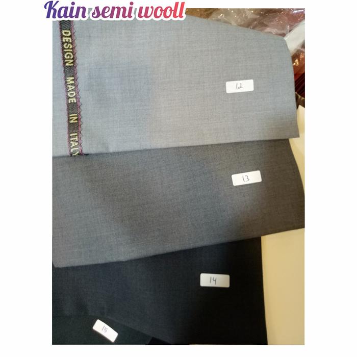 kain semi wool Bahan semi wooll Kain wool bahan jas pdh _ Hitam