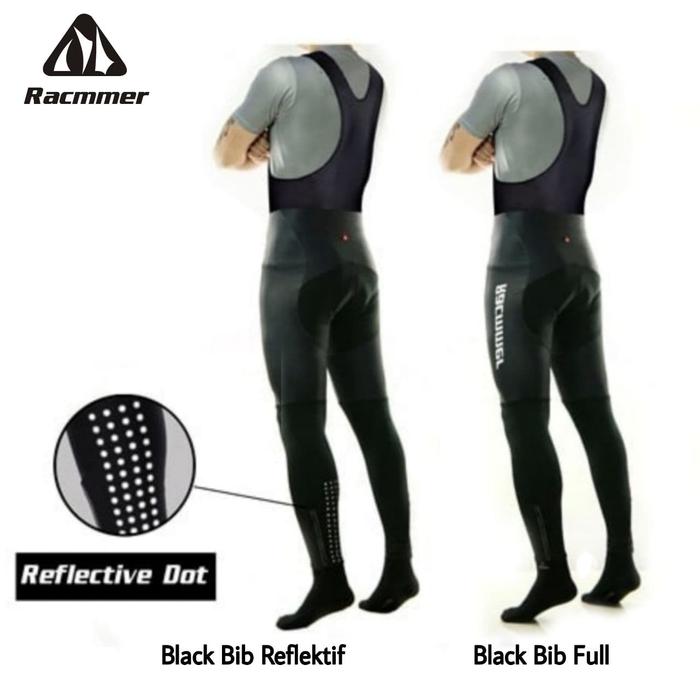 Celana Bib Panjang RACMMER padding Gel - Bib Pants Shorts