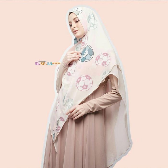 Khimar sisesa kuraton peach coral light peach