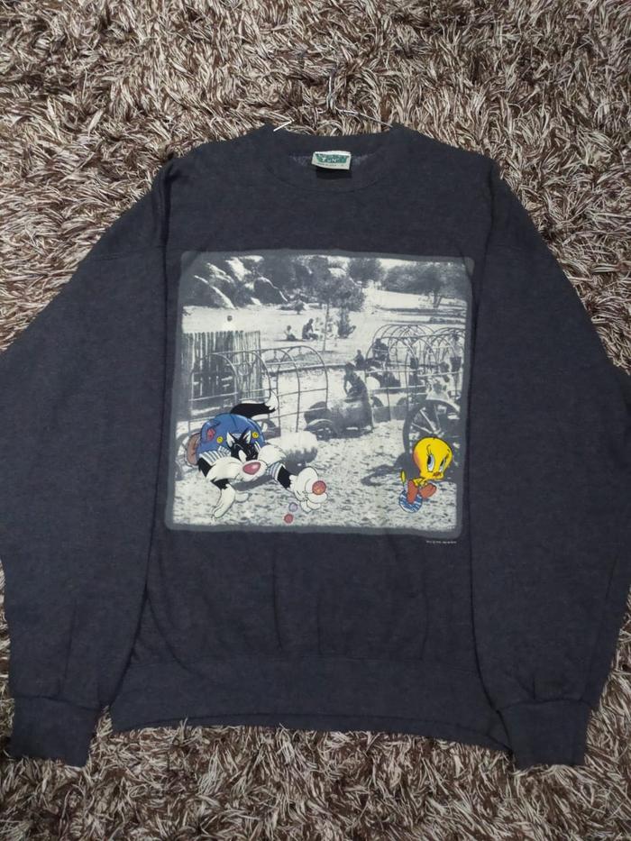 Crewneck/Sweater - Kaos Looney Tunes Vintage Original - Copyright 1995