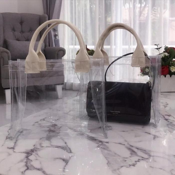 tas mika transparan PVC besar