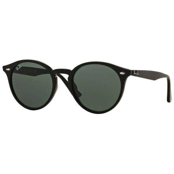 Ray-Ban Sunglass Round RB 2180F 601/71 49 Black w/ Dark Green