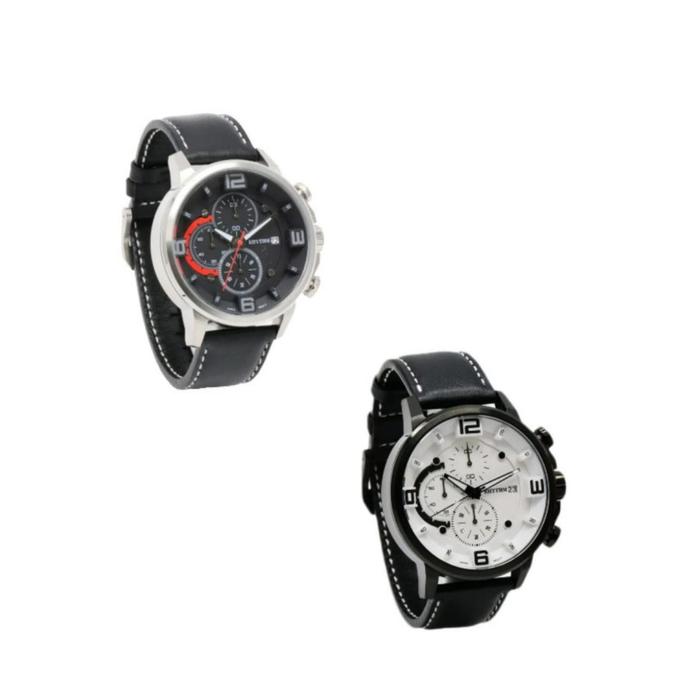 JAM TANGAN PRIA RHYTHM 1601 SI1601L LEATHER ORIGINAL