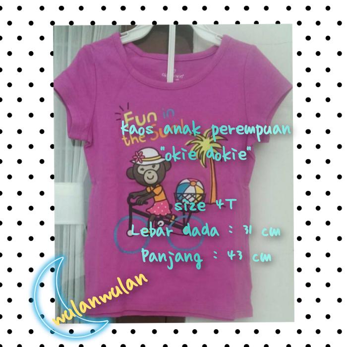 Kaos muah Anak Perempuan "okie dokie" - Fashion Anak Perempuan