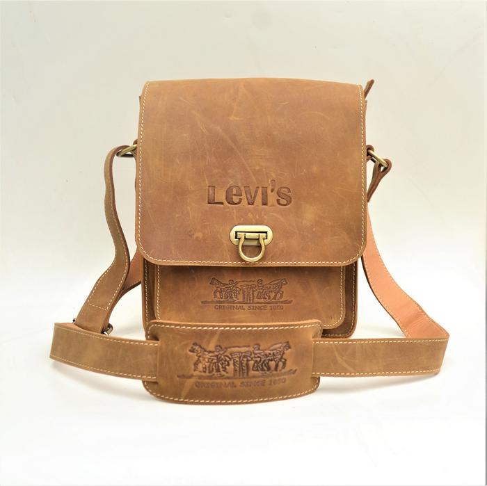 Tas Selempang Pria Kulit / Tas Kulit Pria Levis Keren