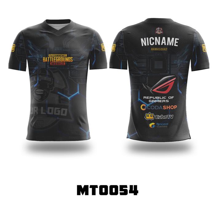 Kaos Jersey Gaming Custom eSport | PUBG ML FF | Core Black Blue