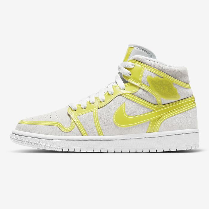 NIKE AIR JORDAN 1 MID LX OFF WHITE OPTI YELLOW ORIGINAL