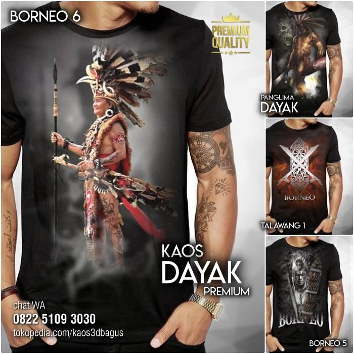 KAOS DAYAK | Kaos Suku Dayak | Kaos Prajurit Dayak