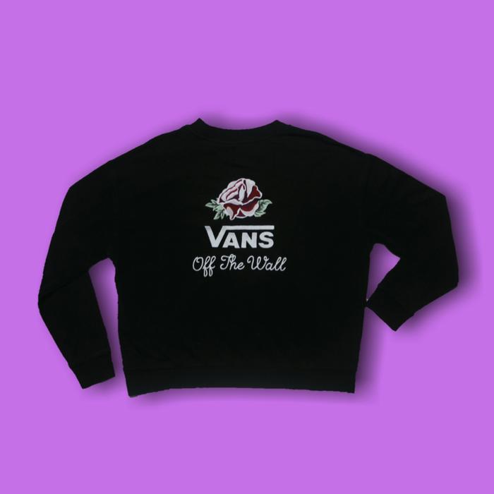 Thrift Crewneck "VANS OFF THE WALL THE OVERTIME ROSE" Second/Bekas