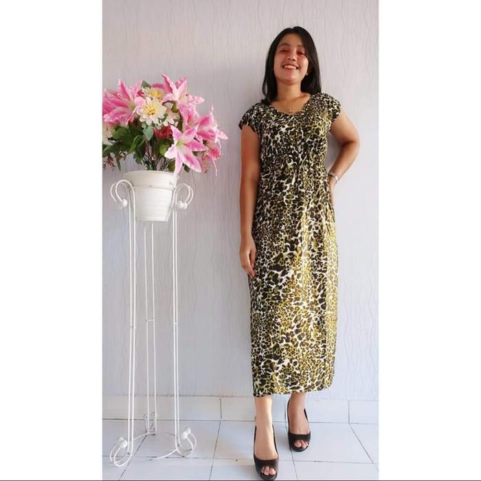 daster manohara, dress macan, daster leopard