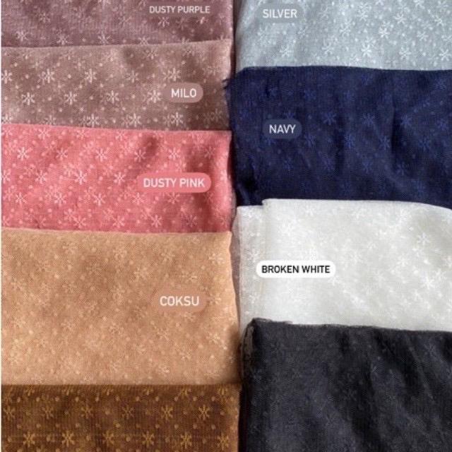 Kain kebaya tile snow tile dot bintang